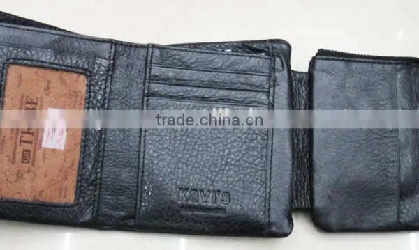 Fashion Hot Popular Black Genuine Leather Men Notecase photo-5