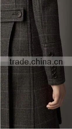 2014 Latest Style Formal Occasion Slim Fit Mens Cashmere Britsh Hot Style Men Coat photo-3