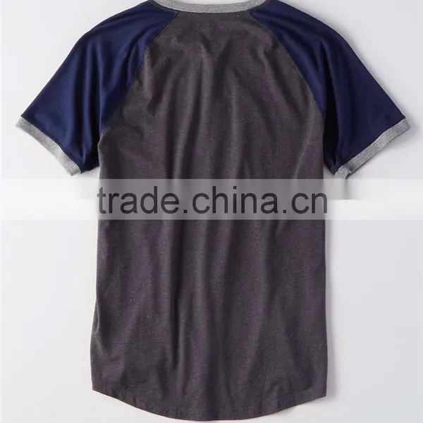 MGOO Factory Supplied Three Button Collar Dry Fit T-shirt Mens Curved Hem Plain T Shirts photo-5