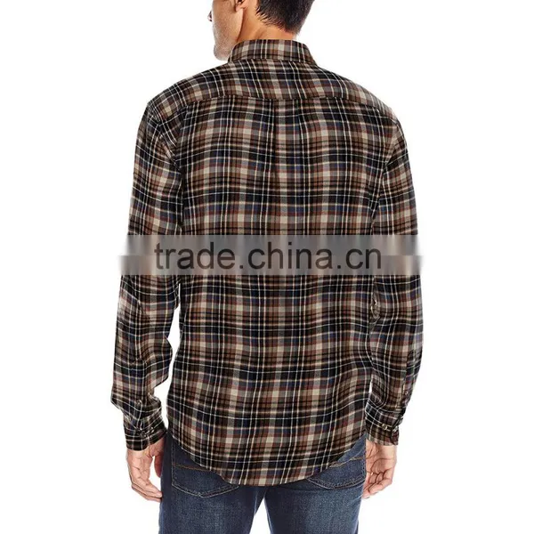 2017 Trend Long Sleeved Different Colors Plaid Cotton Flannel Shirt photo-6