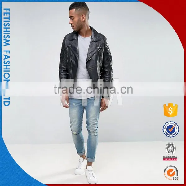 Sleeve Pincer Rackmount Motorcycle Leather Jacket pu Leather Slim Men's Winter Jacket Coat photo-3