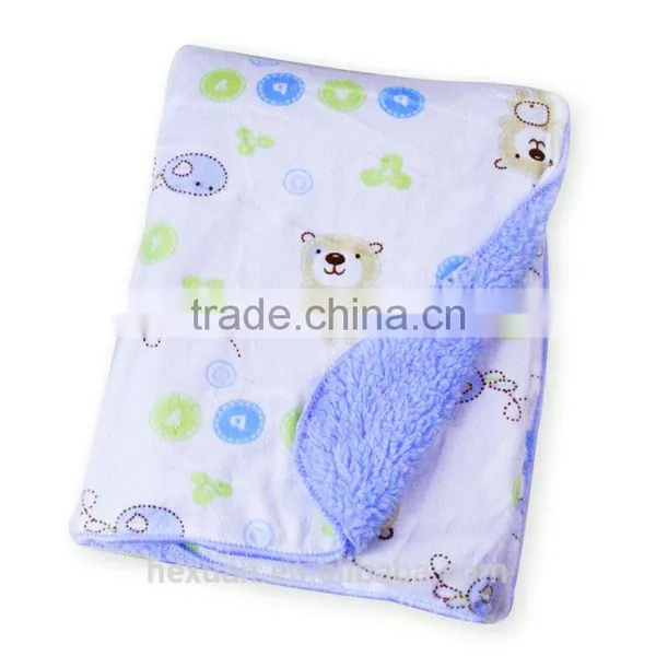 High Quality Coral Fleece Animal Design Baby Blanket photo-3