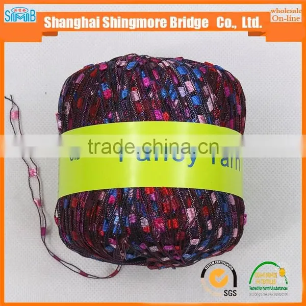 Good Quality Nylon Polyester Blended Ladder Yarn Fancy Yarn for Hand Knitting With Low Price photo-4