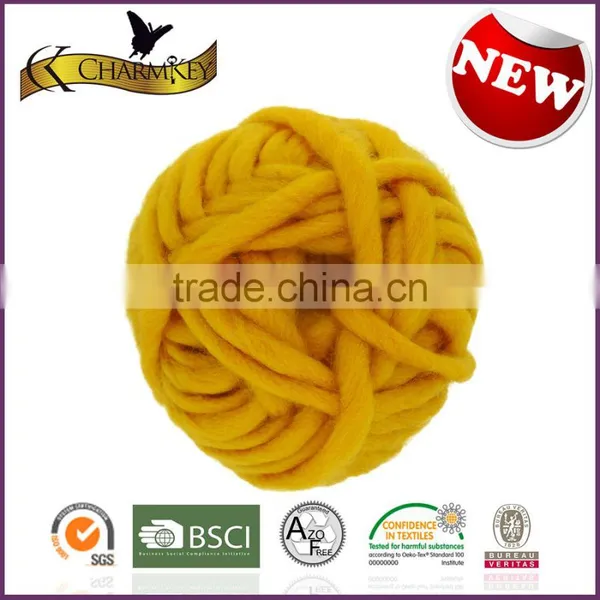Charmkey Hot Sale Thick Knitting Yarn Acrylic Polyester Blended Yarn for Scarf Knitting photo-2