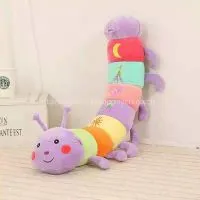 Hot Super Cute Caterpillars Pillow And Waist Pillow, On The Car Will Be Very Dazzling. Embroidered Caterpillar Pillow, Lavender Caterpillar Pillow, Eight Section Caterpillar Pillow. photo-2