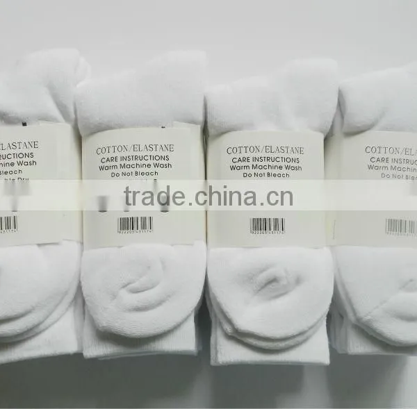 3 Pack Men Wholesale White Cotton Sport Socks photo-2
