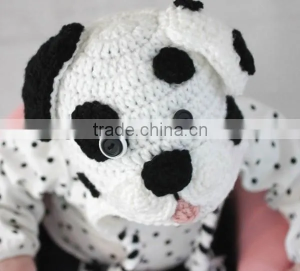 Hand Kitting Diy Crochet Dalmatian Dog Hat Kits photo-6