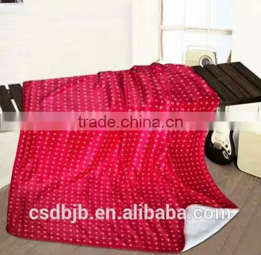 Hot Sell Four Colours Throw Microfiber Fleece Sherpa Blanket photo-4