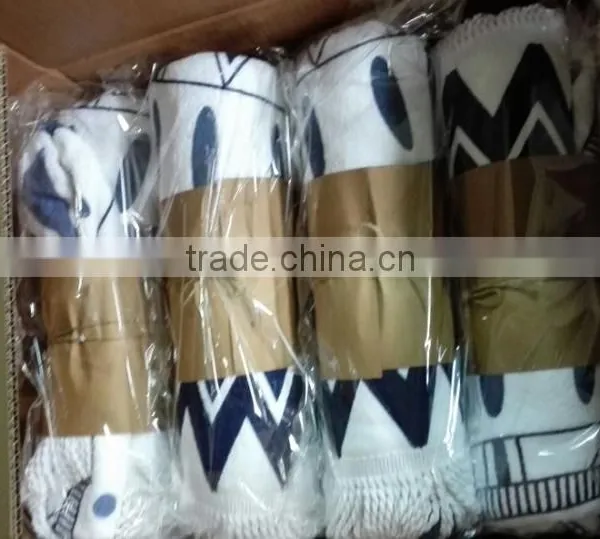 Stock Round Beach Towel With Tassels Wholesale Roundie Beach Towels Custom Design NO MOQ photo-3