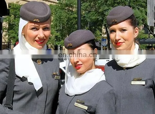 Fashion Tuff Characteristic Wool Fabric for Flight Attendant Corporate Suits Stewardess Uniforms photo-4