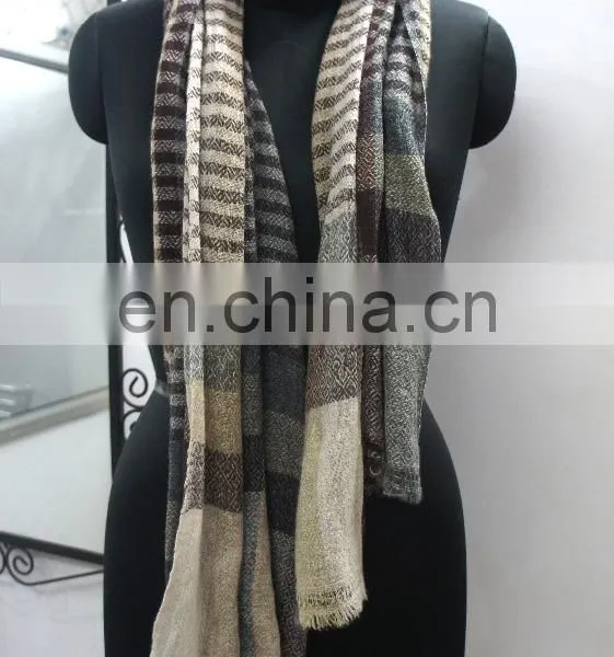 Pashmina Wool Shawls In Check 2016 photo-3