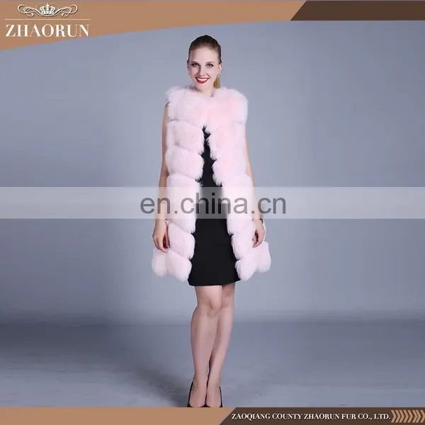 2016 High Quality Fox Fur Vest Dyed Real Luxury Fox Fur Vest Fox Fur Coat photo-3