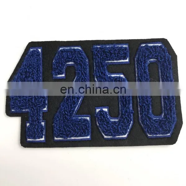 no Minimum Custom Iron on Embroidered Letter Towel Chenille Patches photo-6