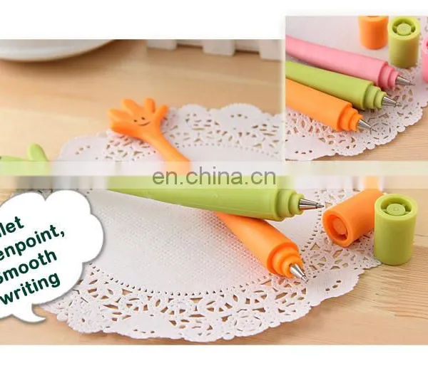 Silicone PP Creative Stationery Ballpoint Pen/colorful Gestures for Children Study photo-4