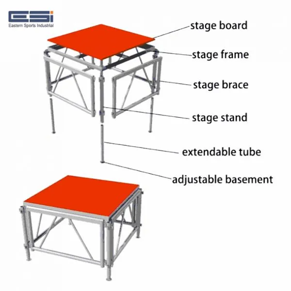 Aluminum Stage Platform for Sale,aluminum Stage Riser,aluminum Wedding Stage,aluminum Wedding Stage Platform photo-4