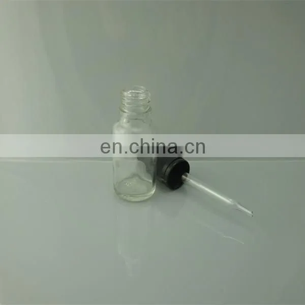 20ml Clear Glass Essential Oil Bottles With Black Plastic Dropper photo-4
