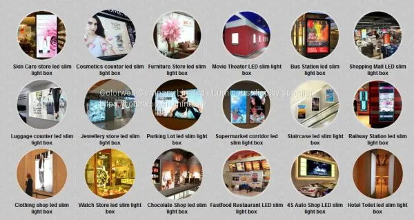 Colorwoo Led Slim Light Box for Store Decoration Advertising Display photo-2