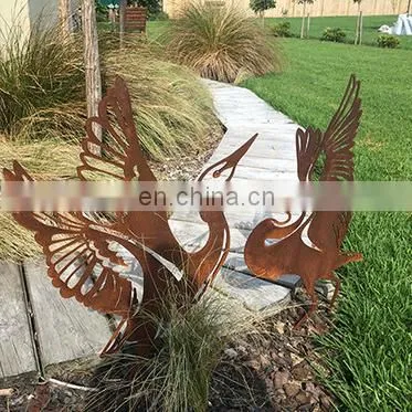 Corten Steel Birds Sculpture photo-5