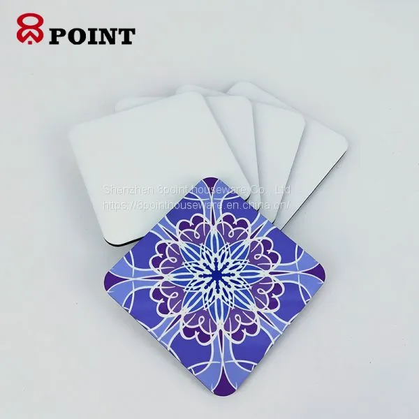 Sublimation Printing Wooden Coaster With Cork Back photo-3