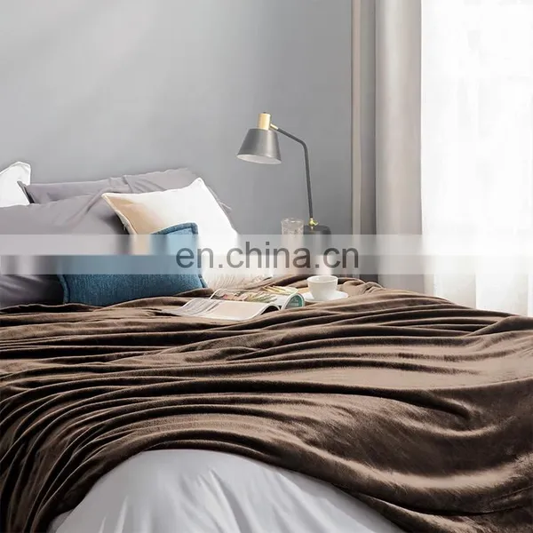 Eco Friendly Premium Super Cozy Fade Resistance 100% Polyester Design Organic Flannel Fleece Blanket photo-4
