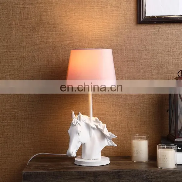 Unique Horse Statue Resin Animal Shape Custom Home Decor Table Lamps for Hotel Home photo-3