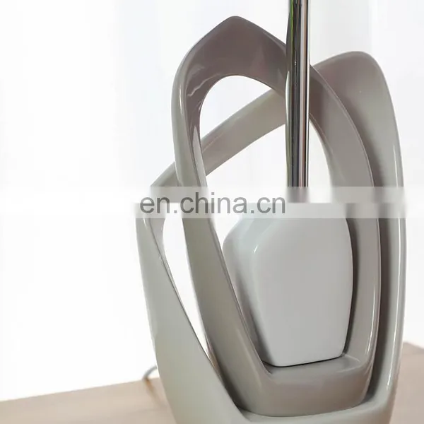Top Sale Beige Porcelain Base Cloth Lampshade Home Decor Hotel Table Lamps for Indoor photo-3