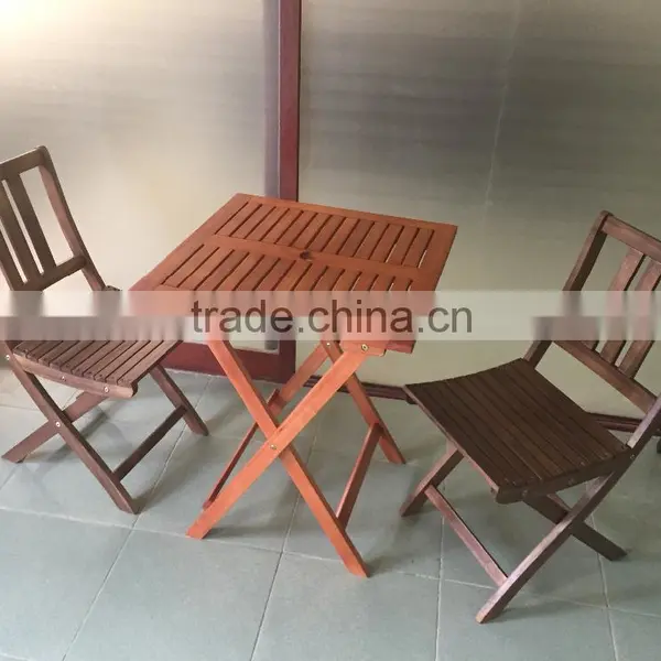 Beautiful Wooden Bistrol Set - Acacia Folding Chair and Table for Balcony - Made in Vietnam Products photo-4