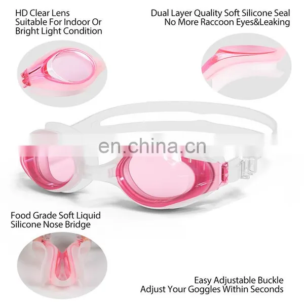 2021 Professional Men Women Swimming Pool Goggles Anti Fog Adjustable Adult Leak UV Protection Swim Eyewear Goggles photo-5