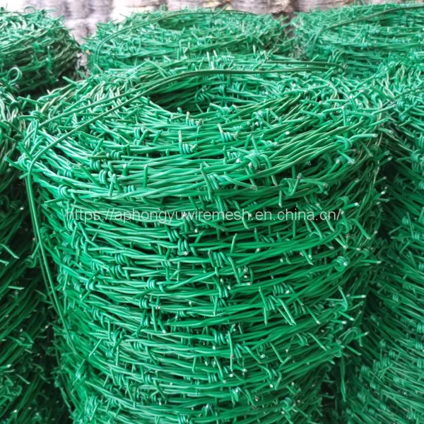 PVC Coated Green Barbed Wire Field Fence Farm Fence Cattle Fence Field Fence Grassland Fence photo-2