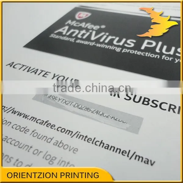 Anti-virus Software Activation Card, Product Activation Card, Scratch off Activation Card photo-2