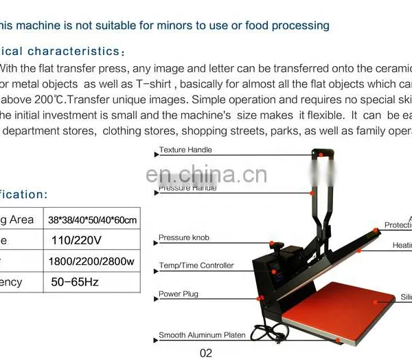 Heat Sublimation Transfer Machine Plain Heat Press Machine photo-3