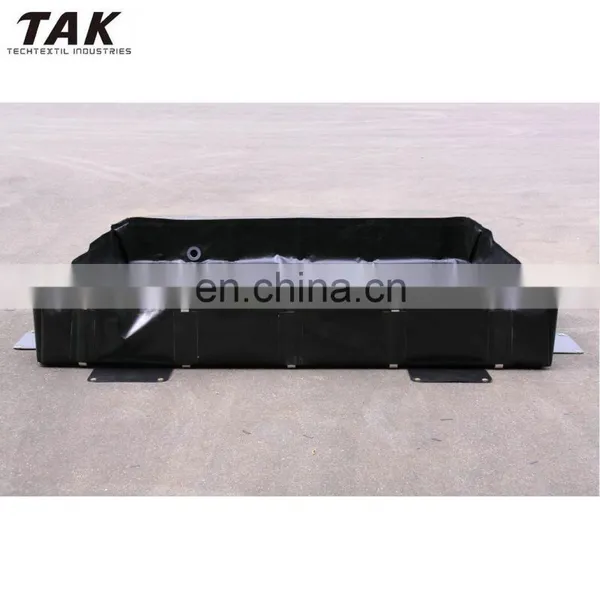 Ready Made 10'x10'x1' 12'x20'x1' 12'x30'x1' L-Rod Bracket Black Yellow Color Oil Containment Berm for Spill Control