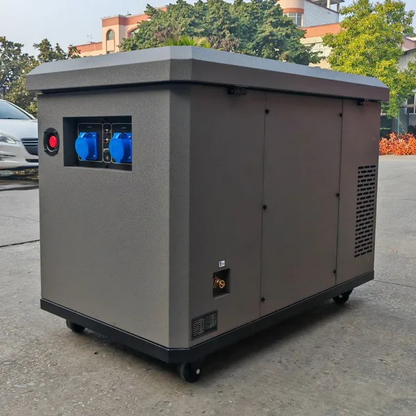 Heavy Duty 12kw Double Cylinder Low Noise Generator 7 Fuels Switchable Gas Genset for Commercial Backup
