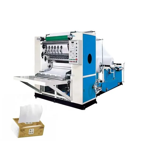 Hot Sales Full Automatic Paper Folding Machine with Engine Pump Facial Tissue Paper Production Machinery 100 Pcs/Min Capacity