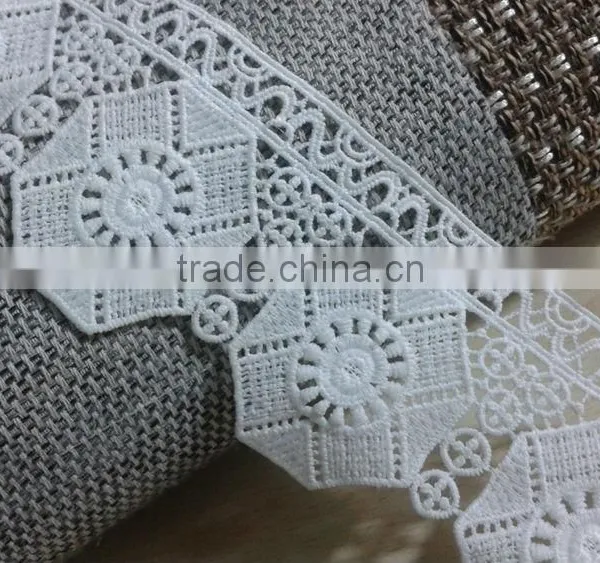 Mitaloo White Lace Trim Cotton Watersoluble Lace M08001 photo-3