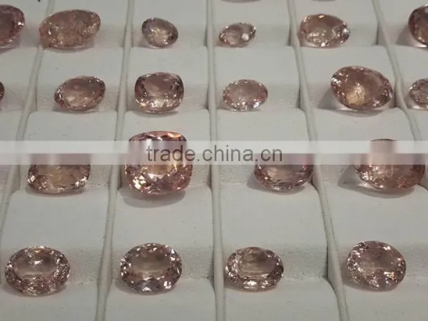 Mixed Shape Peach Colored Morganite Gemstones photo-2