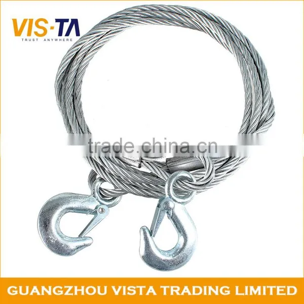 Flexible Towing Strap With Hook Emergency Tow Rope for Car