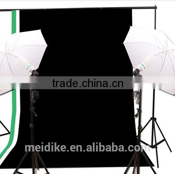 Photo Studio Photography Kit With Light Bulbs Lighting Non Woven Backdrop Set
