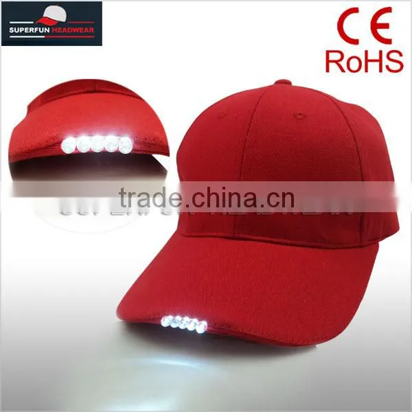 100% Cotton Embroidery Cute Logo LED Cap photo-5