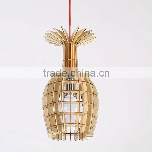 Wooden LED Pendant Light JK-8005B-33 Wooden Restaurant Pendant Lighting E27 Lampholder photo-6