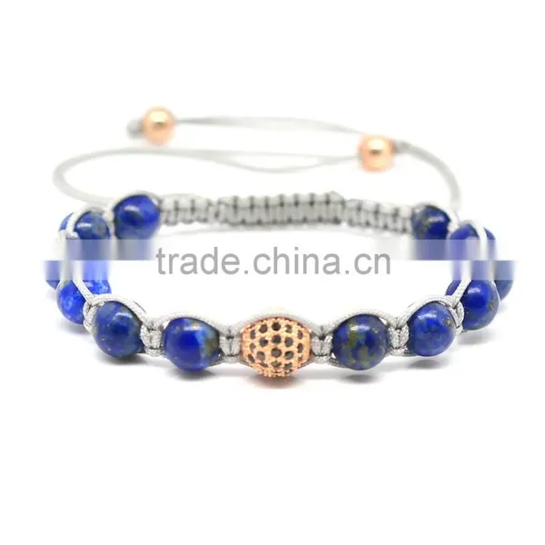 2016 Newest Fashion Beaded Wrap Ball Bracelets, Stainless Steel Jewelry photo-3
