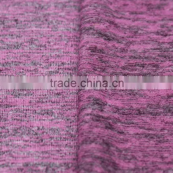 Grey Melange Polyester Viscose Spandex Jersey Fabric for Sweart Shirt photo-4