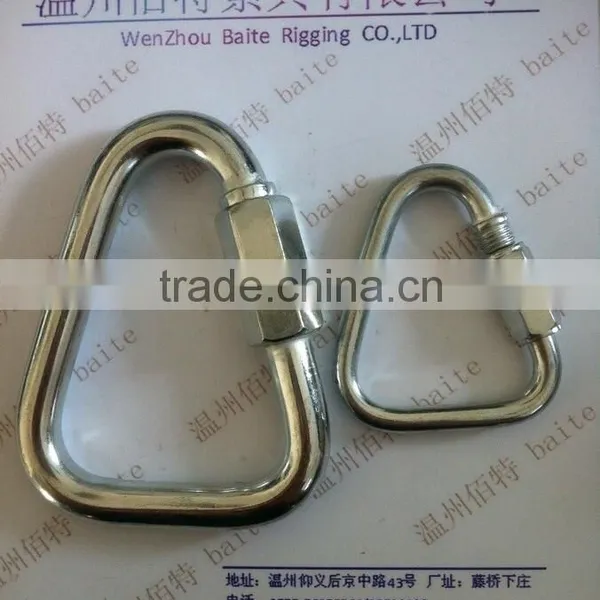 Steel Electric Galvanized Delta Shaped Quick Link Carabiner Rigging Hook Manufacturer photo-3