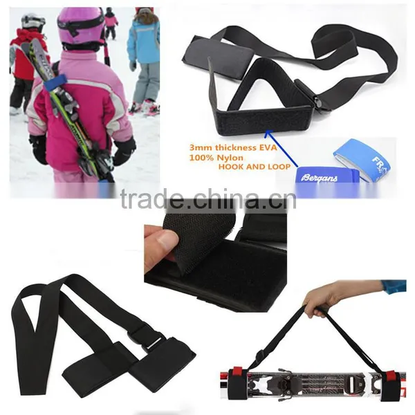 Super Strong Custom Logo Printed Nylon and EVA Adjustable Ski Straps