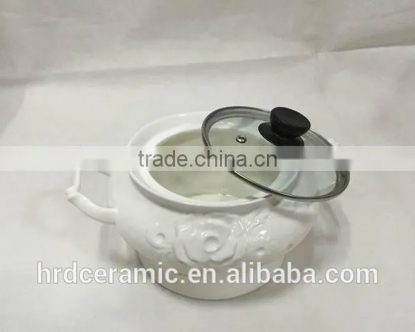 China Manufacturer Stocked Small Ceramic Porcelain Soup Tureen photo-3