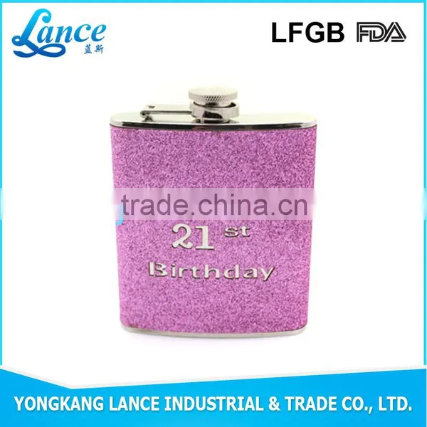 Customer Logo Printed Wholesale Bottle of Red Wine Hip Flask photo-2