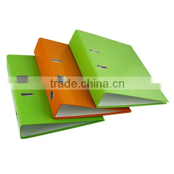 2016 Hot Sale 2 Rings Lever a4 3 Inch Handcover Metal Clip Hard Plastic File Folder Made in China