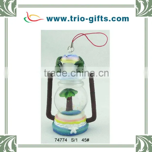 Resin Glass Snow Globe With Palm Tree Decorative