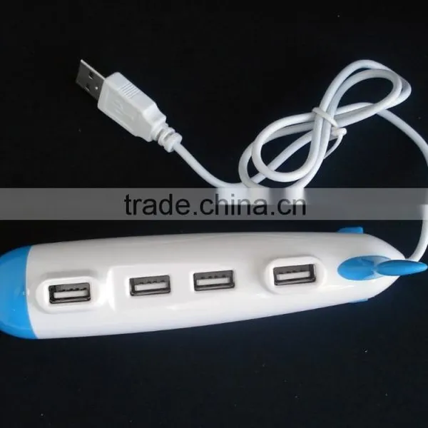 Submarine Shape USB 2.0 Hub Mini Portable Hub 4-Port Hub photo-5