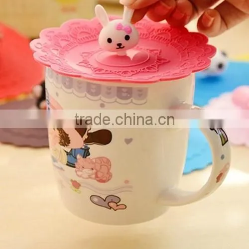 Hot Selling Delicate 100% Safe Food Grade Silicone Cup Lid,silicone Coffee Cups Cover photo-4